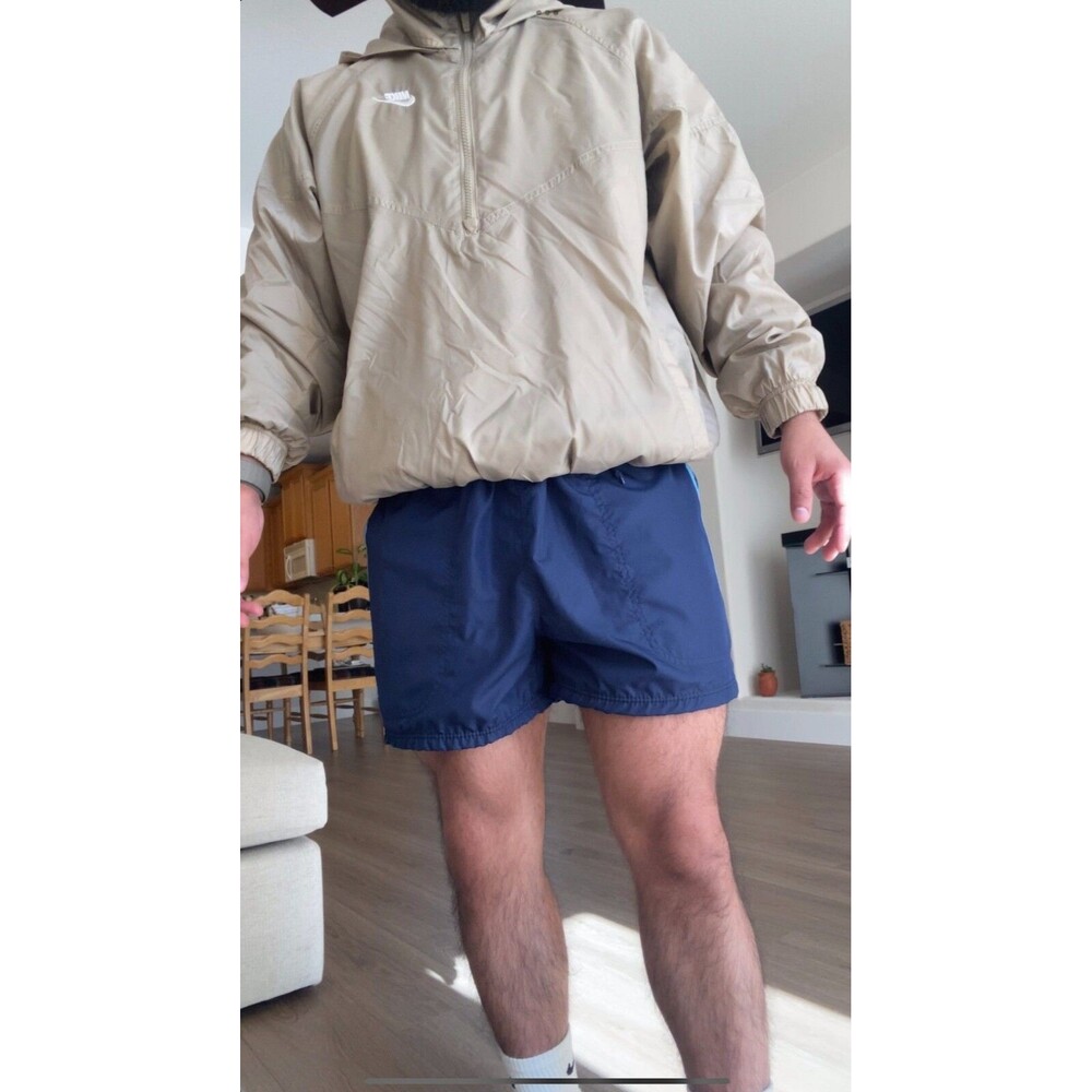 Nike Vintage Rare Windrunner Jacket Half Zip Anorak Light Nylon Glanz Tan S